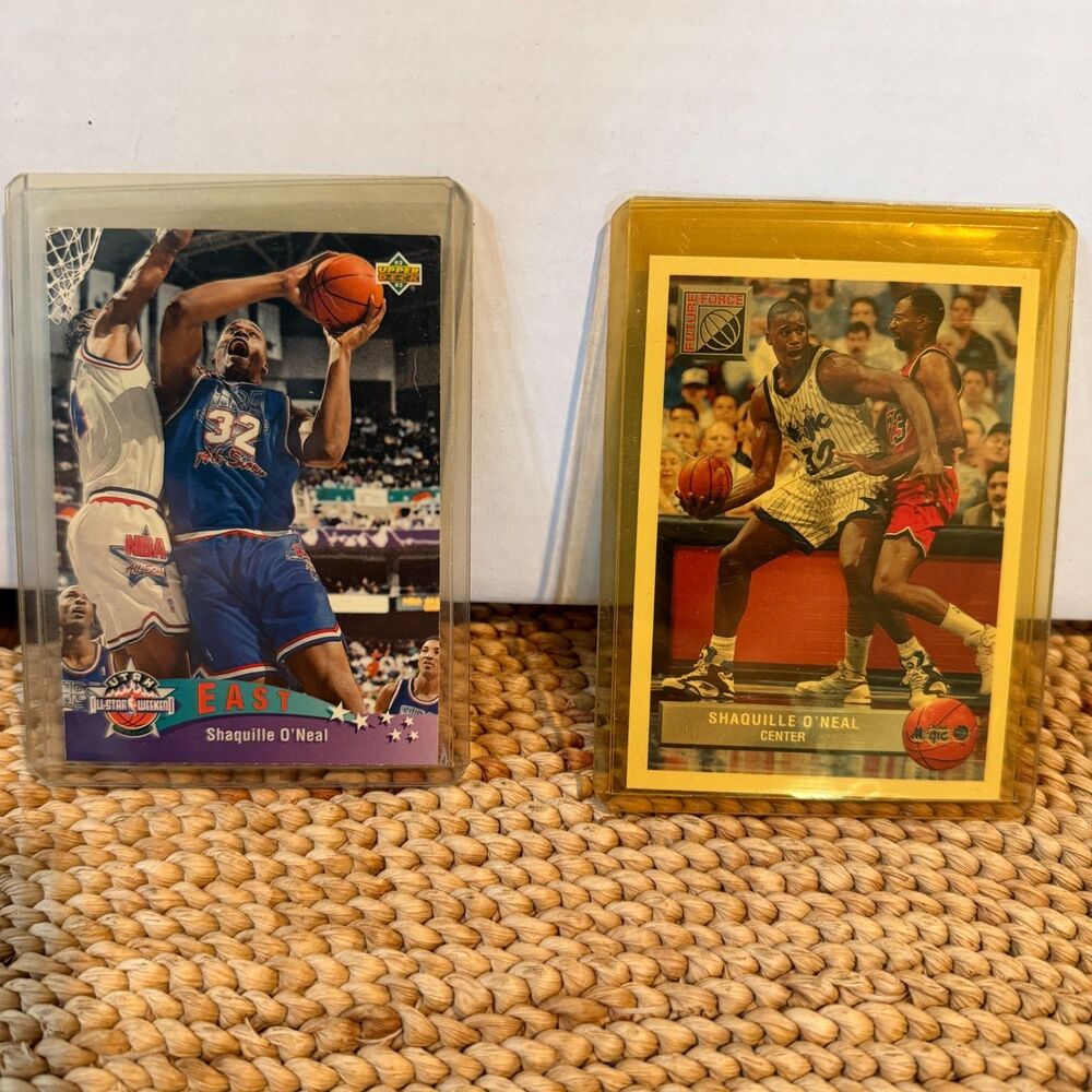 Shaquille O'Neal 2 Card Lot 1993 Upper Deck All-Star & Future Force Magic NBA